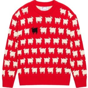 Princess Diana Sheep Sweater Warm & Wonderful & Rowing Blazers Size M